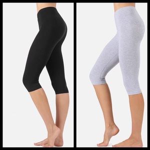 HEATHER GREY Capri leggings NEW